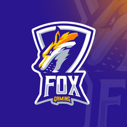 Aggressive Fox Gaming Logo Vector Image