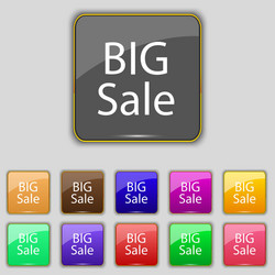 Big sale sign icon special offer symbol set vector