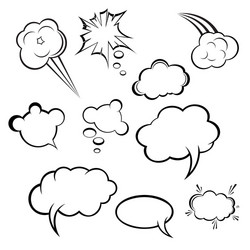 Comic Speech Bubbles Vector Image