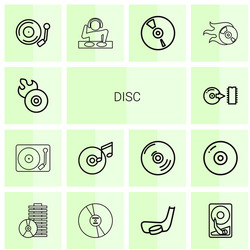 disc icons vector