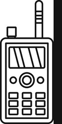 Talkie radio icon outline style vector