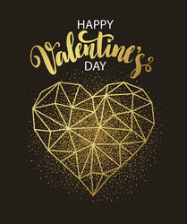 valentines day love greeting card with geometric vector