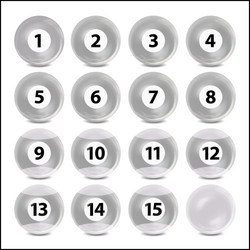 billiard or lottery number balls set black vector