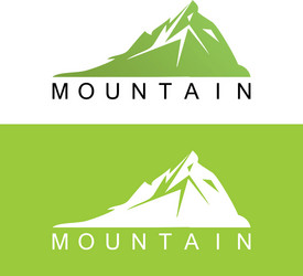 Circle mountain logo Royalty Free Vector Image