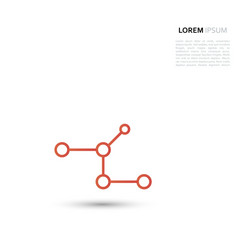 network connection minimal design line and dot vector image