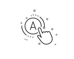 ab testing line icon ui test button sign vector image
