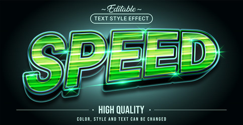 Speed Text Style Effect - Dynamic Typography vector image