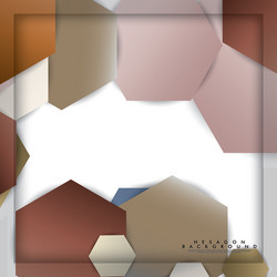 abstract hexagon background with color stone vector image