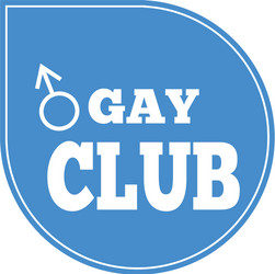 Gay club label vector