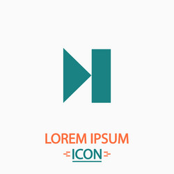 next track button computer symbol vector image