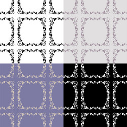 set of geometric seamless patterns with grapevine vector image