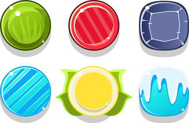 Colorful glossy balls set shiny spheres game vector