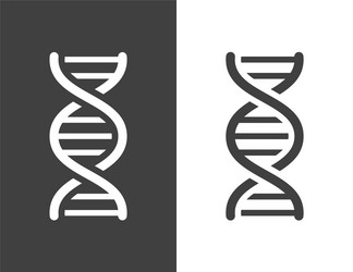 Dark grey dna helix icon vector