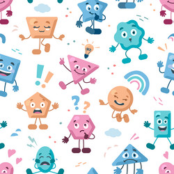 geometric abstract characters pattern vector image