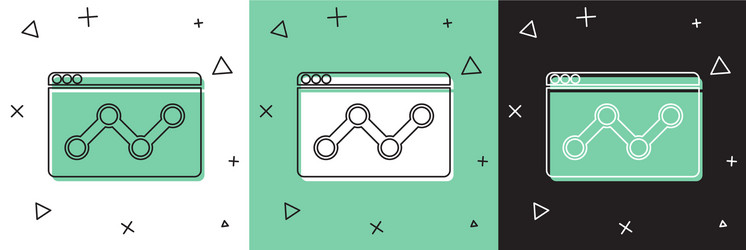 set web analytics information and development vector image