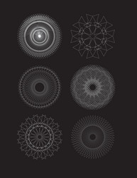 Spirograph Patterns vector image
