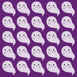 halloween colorful retro ghosts pattern texture vector image