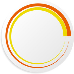 blank empty circle shape design element vector image