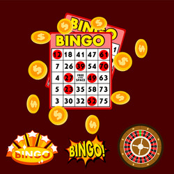 Casino gambling win luck fortune gamble play game vector