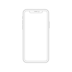 image a touch phone on white background vector