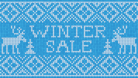 winter sale scandinavian seamless knitted vector image