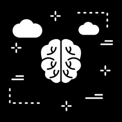 Brain icon vector