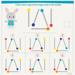 logic puzzle game for children select and write vector image