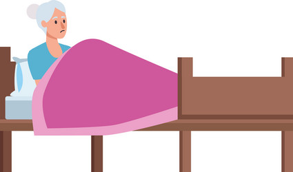 Old Woman in Bed Vector Images (over 1,000)