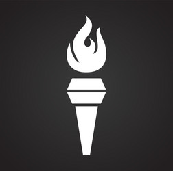 torch icon on background for graphic and web vector image