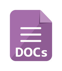 various file type icon docs document vector image
