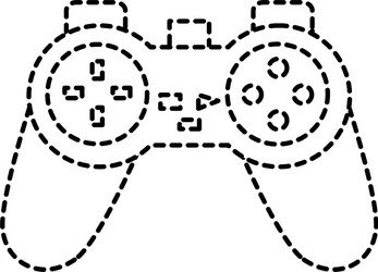video game console joystick control buttons vector image