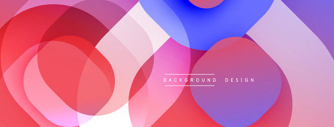abstract colorful circles overlap gradient shades vector image