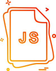 js file type icon design vector image