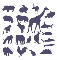 animal silhouettes Vector Image