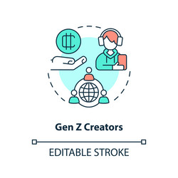 gen z creators concept icon vector