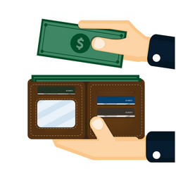 Wallet design vector