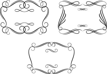 vignettes and frames set vector