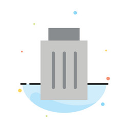 delete interface trash user abstract flat color vector image