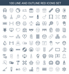 Red icons Royalty Free Vector Image - VectorStock