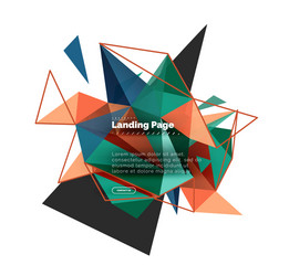 triangular design abstract background landing vector image
