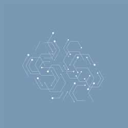 abstract background with molecule structure vector image