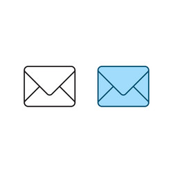 Send mail logo icon colorful and outline Vector Image