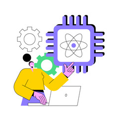 quantum computing abstract concept vector image