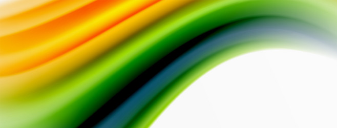 Rainbow color silk blurred wavy line background on
