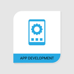 editable filled app development icon from web vector image