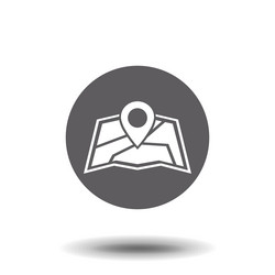 map icon image of a location search pointer vector image