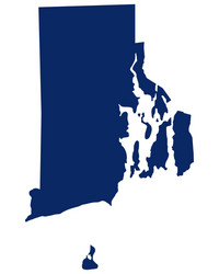 Rhode Island Map Silhouette Vector Image