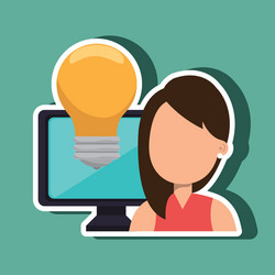 Computer user design vector