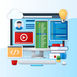 Programming Education Concepts vector image