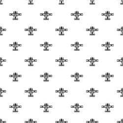 ski equipped airplane pattern simple style vector image